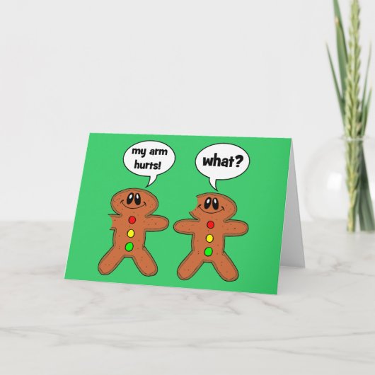 peperkoek man feestdagen kaart (Voorkant)