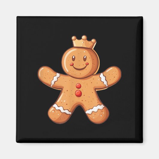  peperkoek man met kroonkostuum magneet (Voorkant)