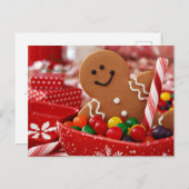 peperkoek-mancandycane-stick feestdagenkaart (Voorkant / Achterkant)