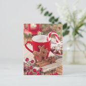 peperkoek rendierkoekjes briefkaart (Staand voorkant)