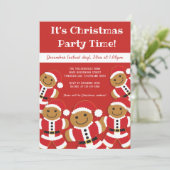 peperkoek Santa | Uitnodiging voor kerstfeestjes (Staand voorkant)