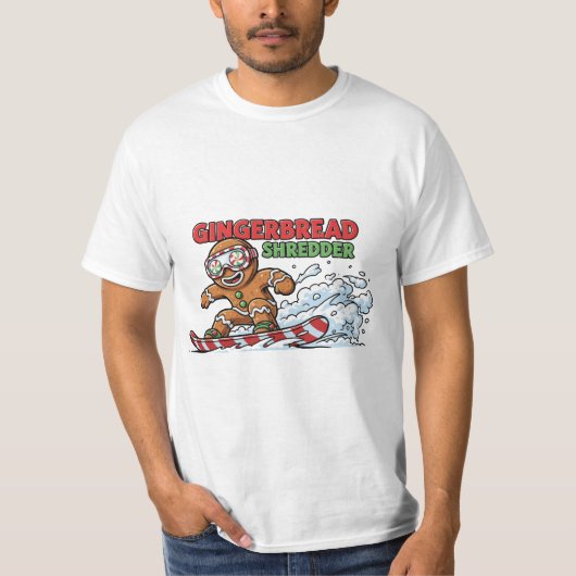 peperkoek-snowboarder t-shirt (Voorkant)