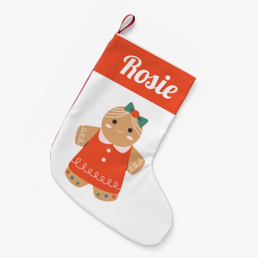 peperkoekjesmeisje kleine kerstsok (Voorkant (Hangend))