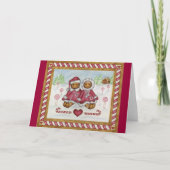 peperkoekpaar feestdagen kaart (Voorkant)