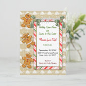 peperkoekuitnodiging kaart (Staand voorkant)