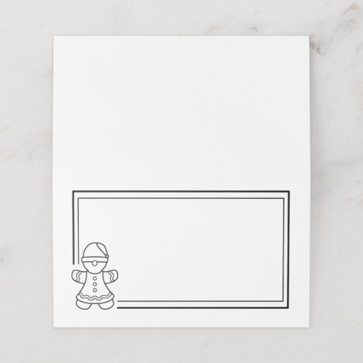 peperkoekvrouw plaatskaartje (Buitenkant ongevouwen)