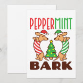 Pepermunt Bark Lieve Kerstmis Dachshund Doxie Feestdagenkaart (Voorkant / Achterkant)