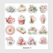 Pepermunt behandelt rood en groen sticker (Vel)