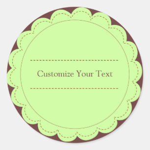 Pepermunt & Bruin  Sticker Label