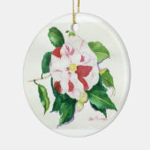 Pepermunt Camellia Versiering Keramisch Ornament (Links)