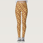 Pepermunt Candy Cane Cookies Kerstfeest Leggings (Voorkant)