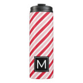 Pepermunt Candy Cane Kerst Thermal Tumbler Thermosbeker (Voorkant)