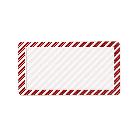 Pepermunt Candy Cane Stripe Adresetiketten Etiket (Voorkant)