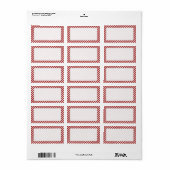 Pepermunt Candy Cane Stripe Adresetiketten Etiket (Full Sheet)