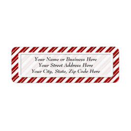 Pepermunt Candy Cane Stripe Retouradres Labels