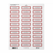 Pepermunt Candy Cane Stripe Retouradres Labels (Full Sheet)