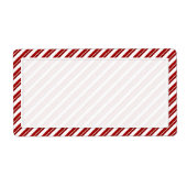 Pepermunt Candy Cane Stripe Verzendlabels Etiket (Voorkant)