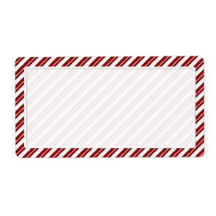 Pepermunt Candy Cane Stripe Verzendlabels Etiket
