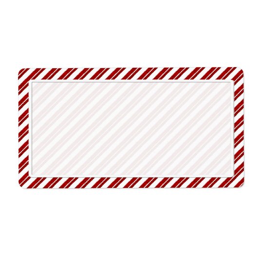 Pepermunt Candy Cane Stripe Verzendlabels Etiket (Voorkant)