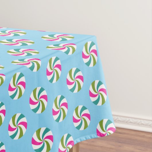 Pepermunt Christmas Blue Tafelkleed (Voorbeeld)