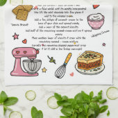 Pepermunt Crisp Tart Recept Geïllustreerde Afwasha Theedoek (Gevouwen)