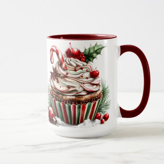 Pepermunt cupcakes mok (Rechts)