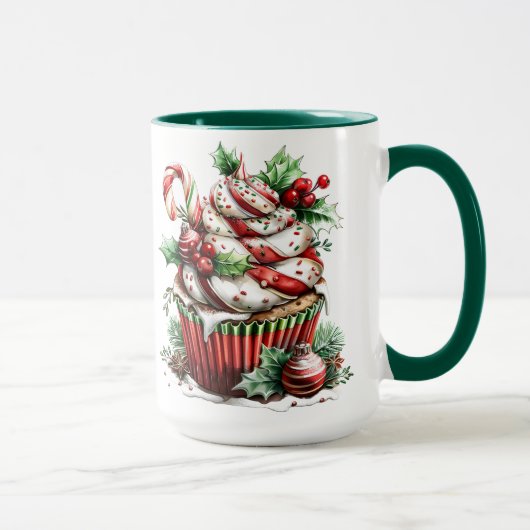 Pepermunt cupcakes mok (Rechts)