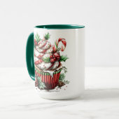 Pepermunt cupcakes mok (Voorkant links)