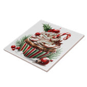 Pepermunt cupcakes tegeltje (Zijkant)