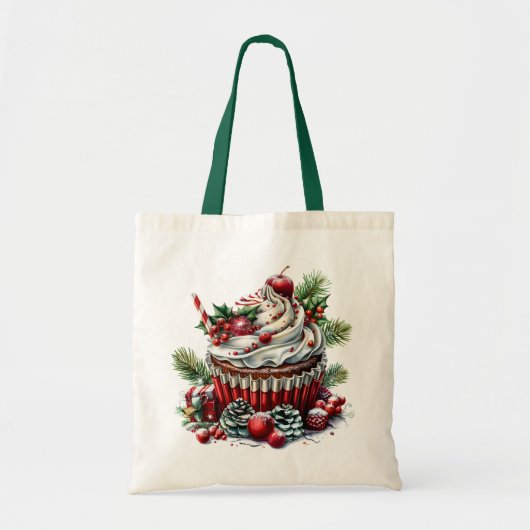 Pepermunt cupcakes tote bag (Voorkant)