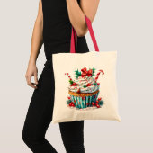 Pepermunt cupcakes tote bag (Voorkant (product))