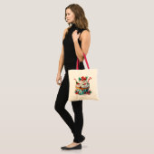 Pepermunt cupcakes tote bag (Voorkant (model))