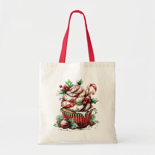 Pepermunt cupcakes tote bag (Voorkant)