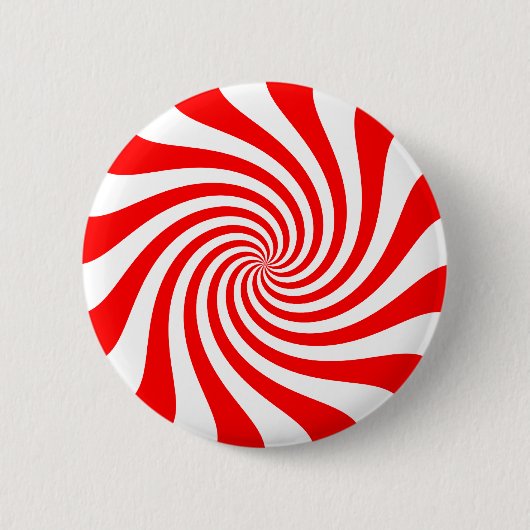 Pepermunt Draai Patroon Ronde Button 5,7 Cm (Voorkant)