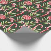 Pepermunt Elegantie Cadeaupapier (Hoek)