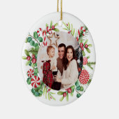 Pepermunt Elegantie Keramisch Ornament (Rechts)