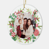 Pepermunt Elegantie Keramisch Ornament (Links)