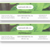 Pepermunt Etherische oliën Geurstof Fles Label (Voorkant)