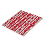 Pepermunt Feestdagen Keramische Tegel Tegeltje (Zijkant)