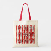 Pepermunt Feestdagen Keramische Tegel Tote Bag (Achterkant)