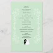 Pepermunt gekleurde bruid en bruidegom ontwerp bru (Achterkant)