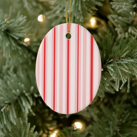pepermunt/gestreept kerstsiermiddel keramisch ornament (Boom)