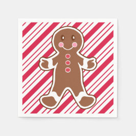 Pepermunt Gingerbread Boy Napkins Servet
