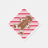 Pepermunt Gingerbread Boy Napkins Servet (Hoek)