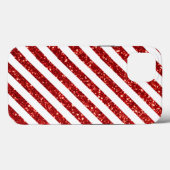 Pepermunt Glitter Rood Wit Kerst Meisjesachtig Case-Mate iPhone Case (Achterkant (horizontaal))