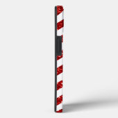 Pepermunt Glitter Rood Wit Kerst Meisjesachtig Case-Mate iPhone Case (Achterkant / Rechts)