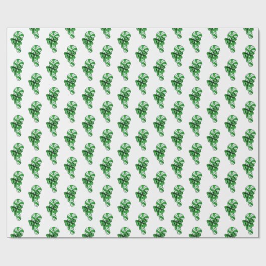 pepermunt groene snoepriet met boog cadeaupapier (Vlak)