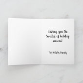 Pepermunt Heet Chocolade Besneeuwde Kerstmis Kaart (Binnen)