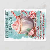 Pepermunt Hete Chocolade Kerstmis Groet Briefkaart (Voorkant)