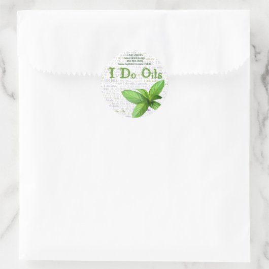 Pepermunt "Ik doe oliën" label (Tas)